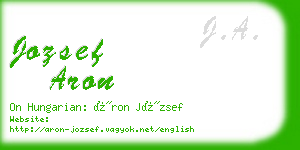 jozsef aron business card